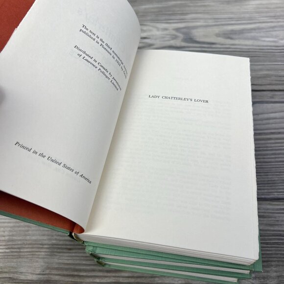 D.H. Lawrence Novels, Set of Three Books, Green Vintage Hardcovers - Picture 8 of 9